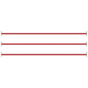 Turning Bars 3 pcs 49.2" Steel Red