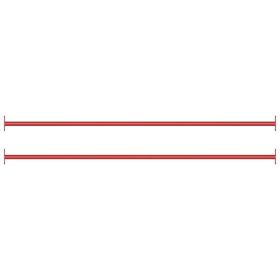 Turning Bars 2 pcs 49.2" Steel Red