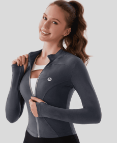 Stand Collar Jacket (Option: Light gray-XXL)
