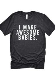 Awesome Babies Tee (Color: Green, size: M)